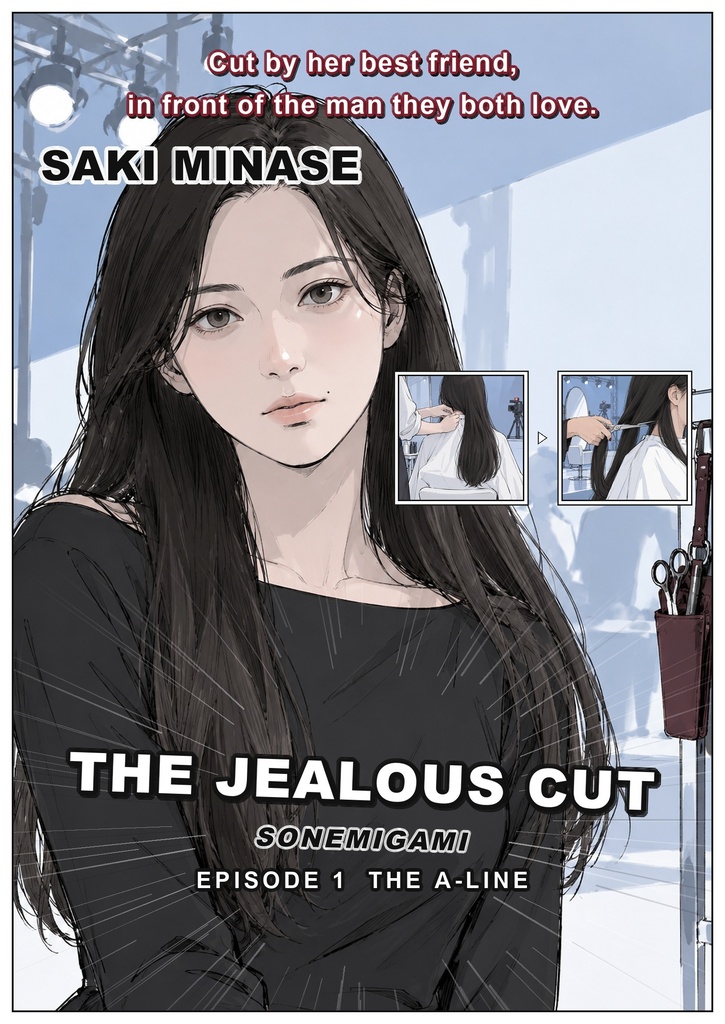 [English Edition] SONEMIGAMI — The Jealous Cut, Ch.1: Her Best Friend Cuts Her Hair On Stage, In Front of the Man They Both Love