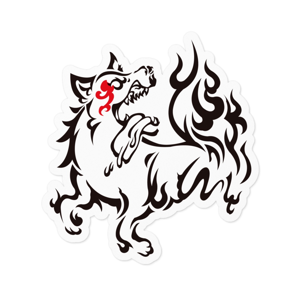 犬神ステッカー（ダイカット）／INUGAMI sticker.（die cut）