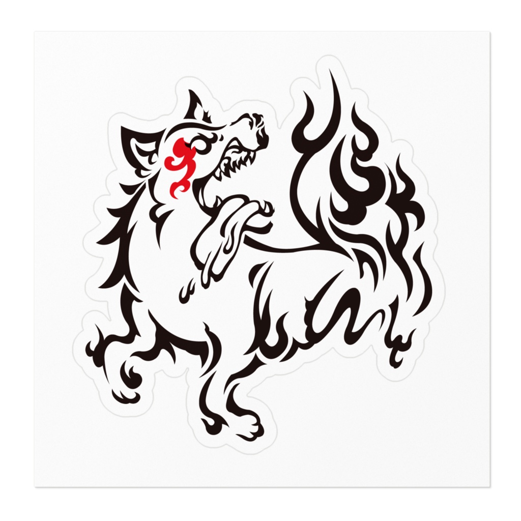 犬神ステッカー(ダイカット)/INUGAMI sticker.(die cut)