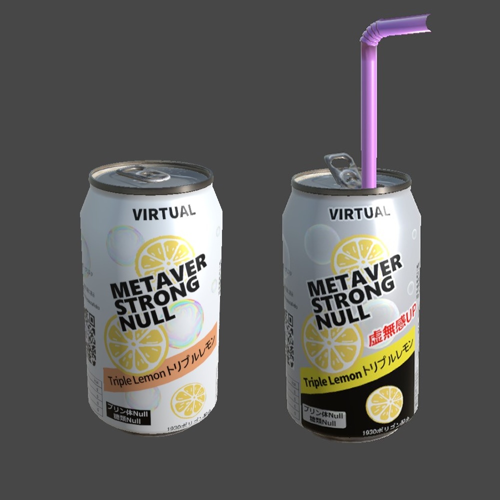 メタバーストロング缶(ストロー&ローポリ付き) metaverse strong RTD(with straw & low poly)