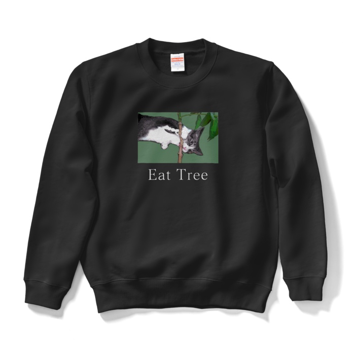 木を食う猫 スウェット Eat Tree Cat Sweatshirts