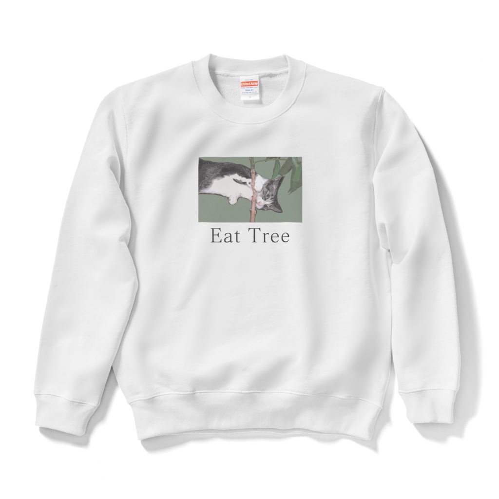 木を食う猫 スウェット Eat Tree Cat Sweatshirts