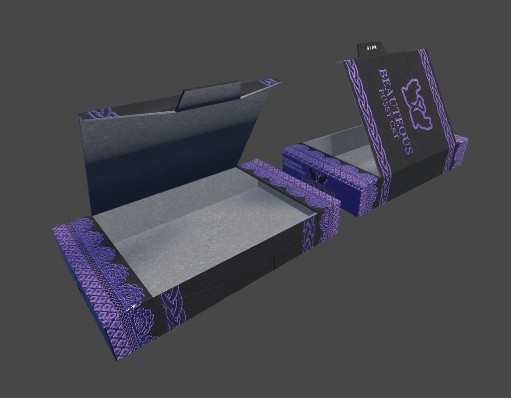 【PB対応】コンドーム箱 3Dモデル Condom box 3D model