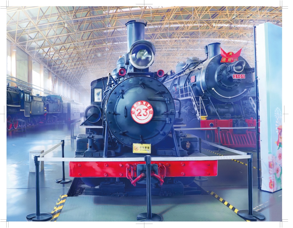 田上俊介F6キャンバスアート「15：北琴鉄道博物館内」