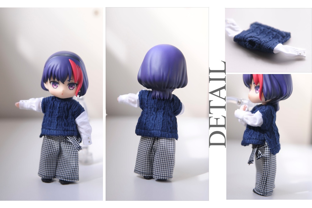 アラン風ニットコンビトップス