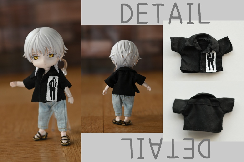 紳士柄開襟シャツ