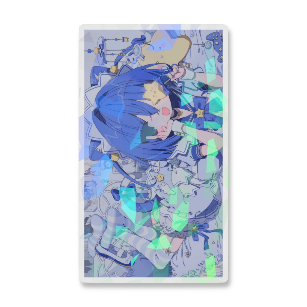 ホログラムの四角ステッカー【✩】
