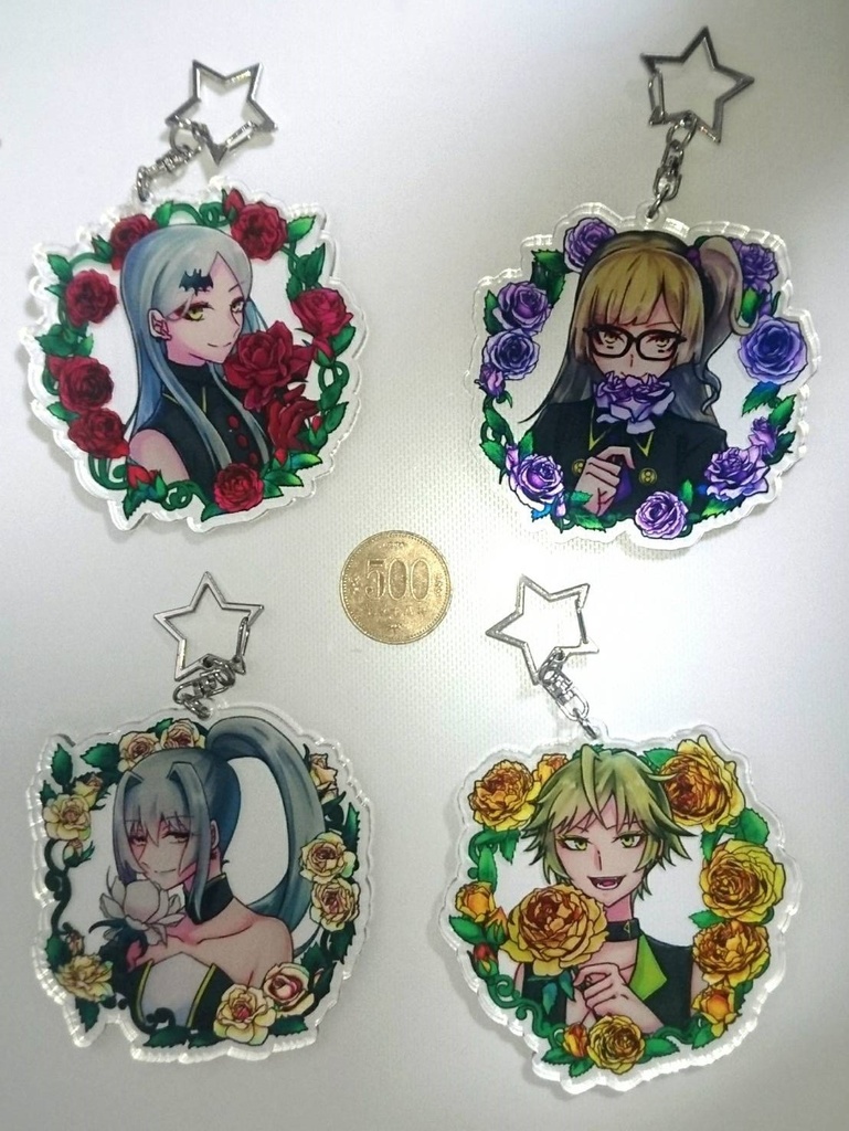 九条家×バラ アクリルキーホルダー