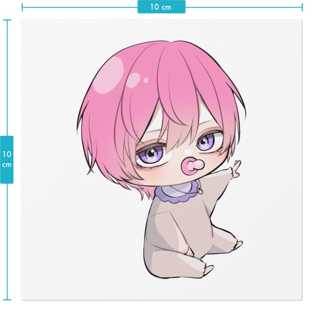 【ステッカー】ちびとーり(100mm)