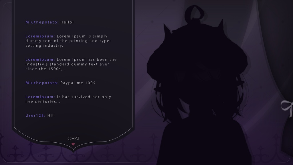 [Vtuber Overlay] Dark Gothic