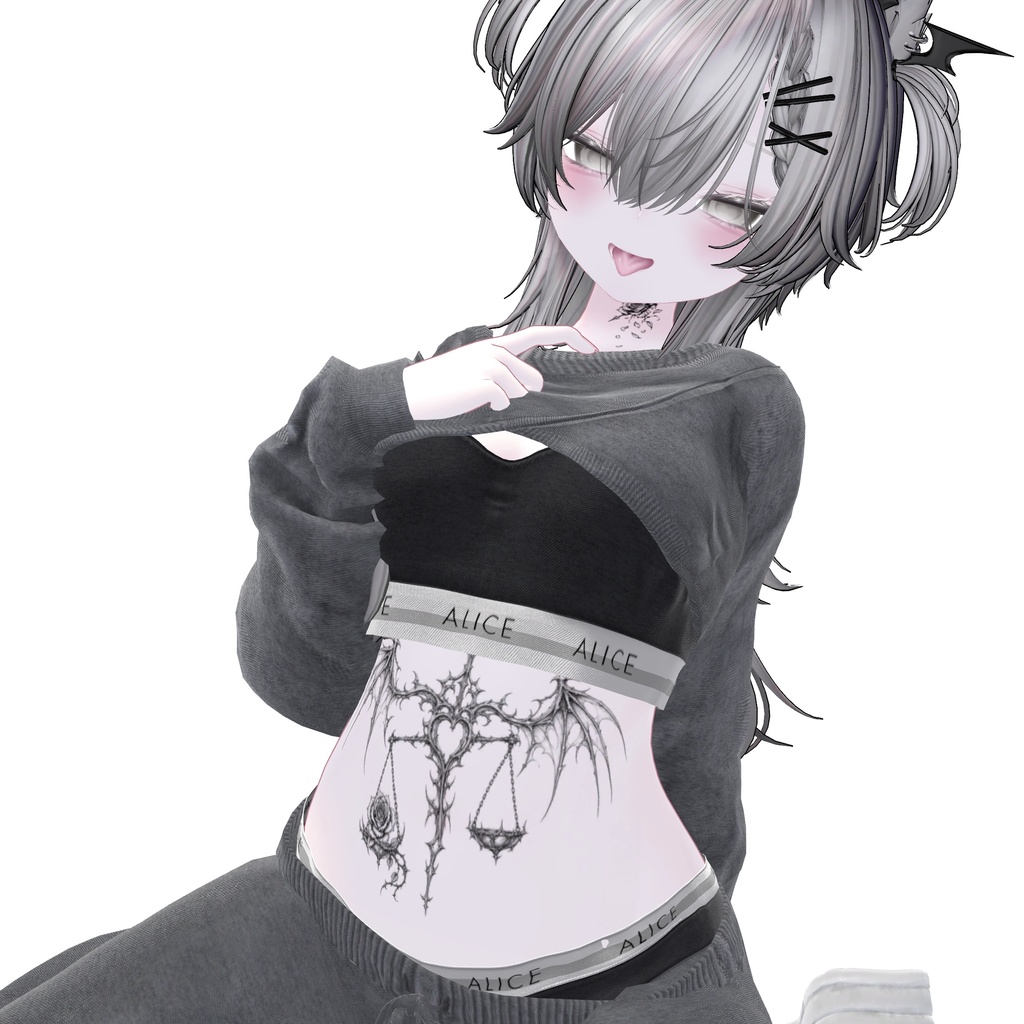 【無料版あり】悪魔×薔薇タトゥー/tatoo texture