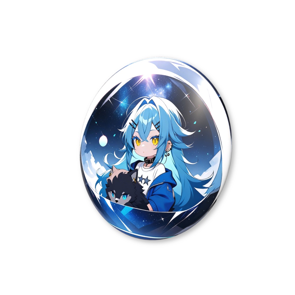 りあ缶バッジー水晶玉ー