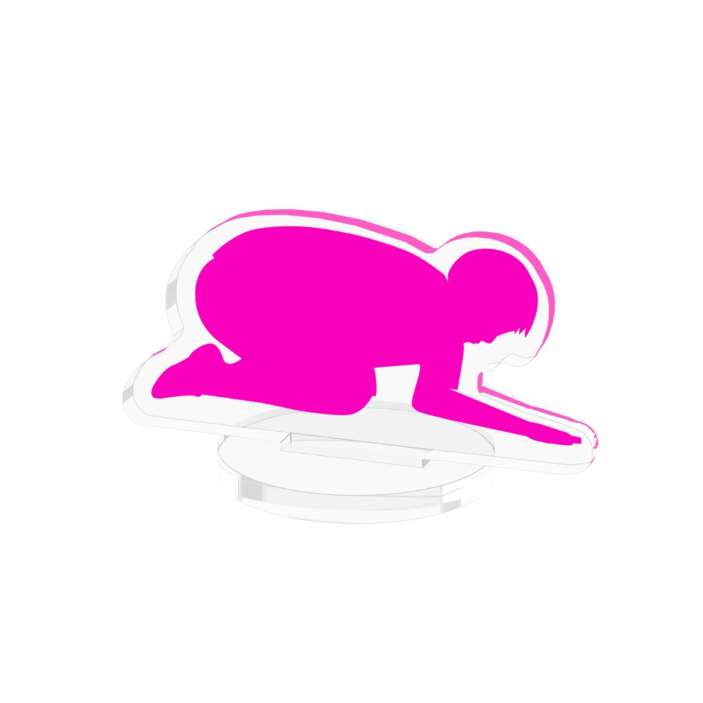 アクリルフィギュア　ヲタク　ピンク