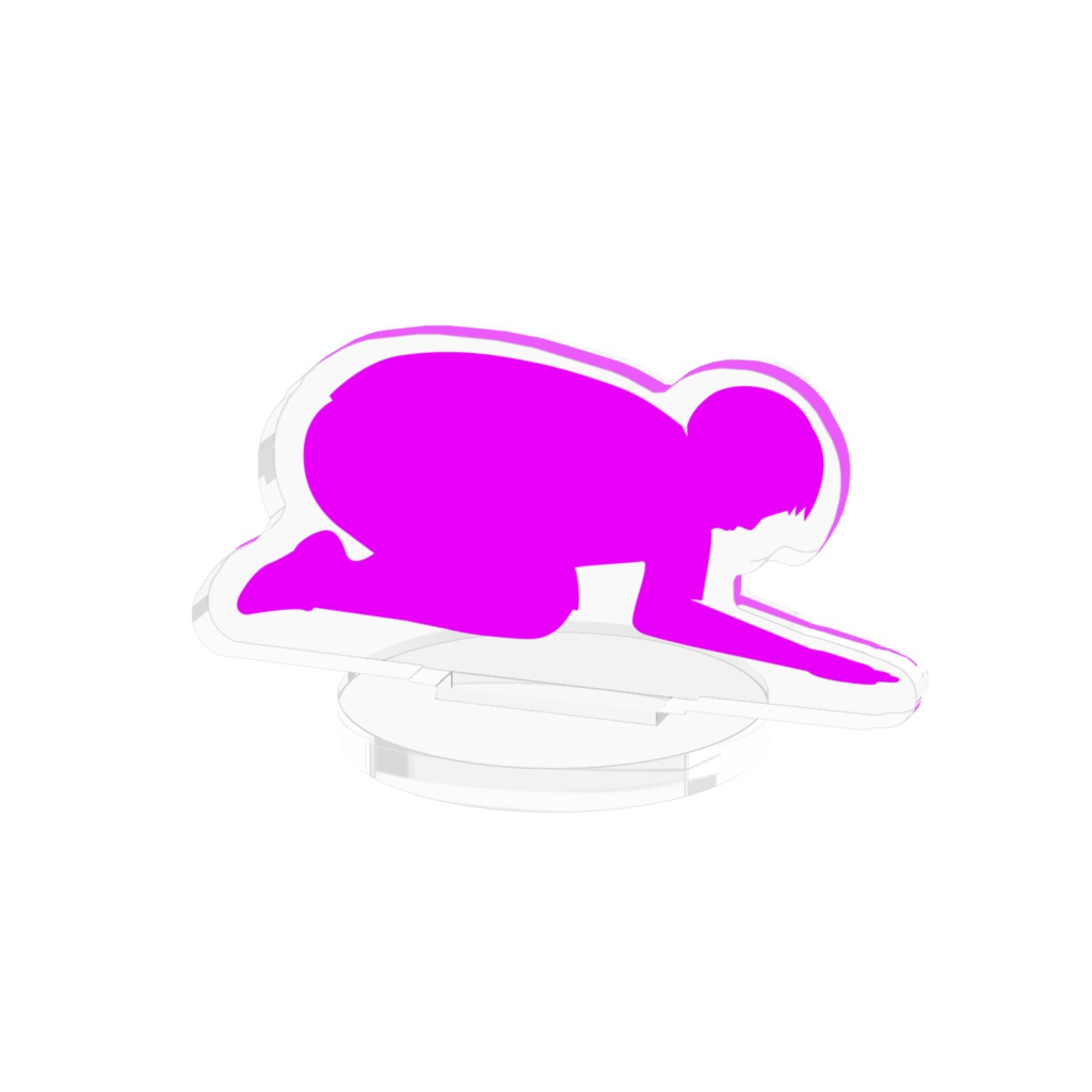 アクリルフィギュア　ヲタク　パープル