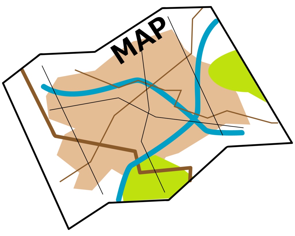 「地図」フリーイラスト高解像度版（2000×1600px） - simpleillust - BOOTH