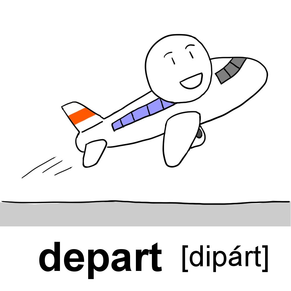 英単語 Depart イラスト Simpleillust Booth