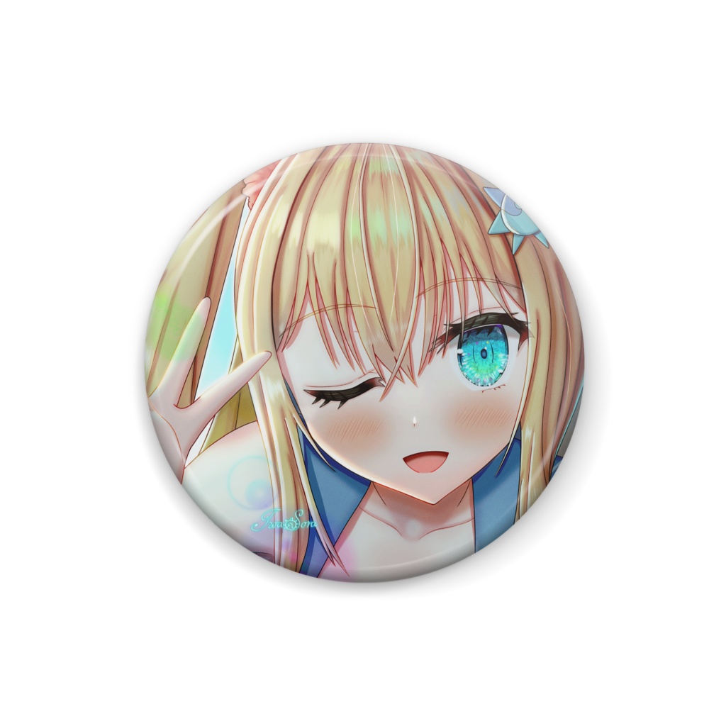 うちの子缶バッジ (スクエア) ~「内緒の撮影会だよ💗」青空海ちゃん~