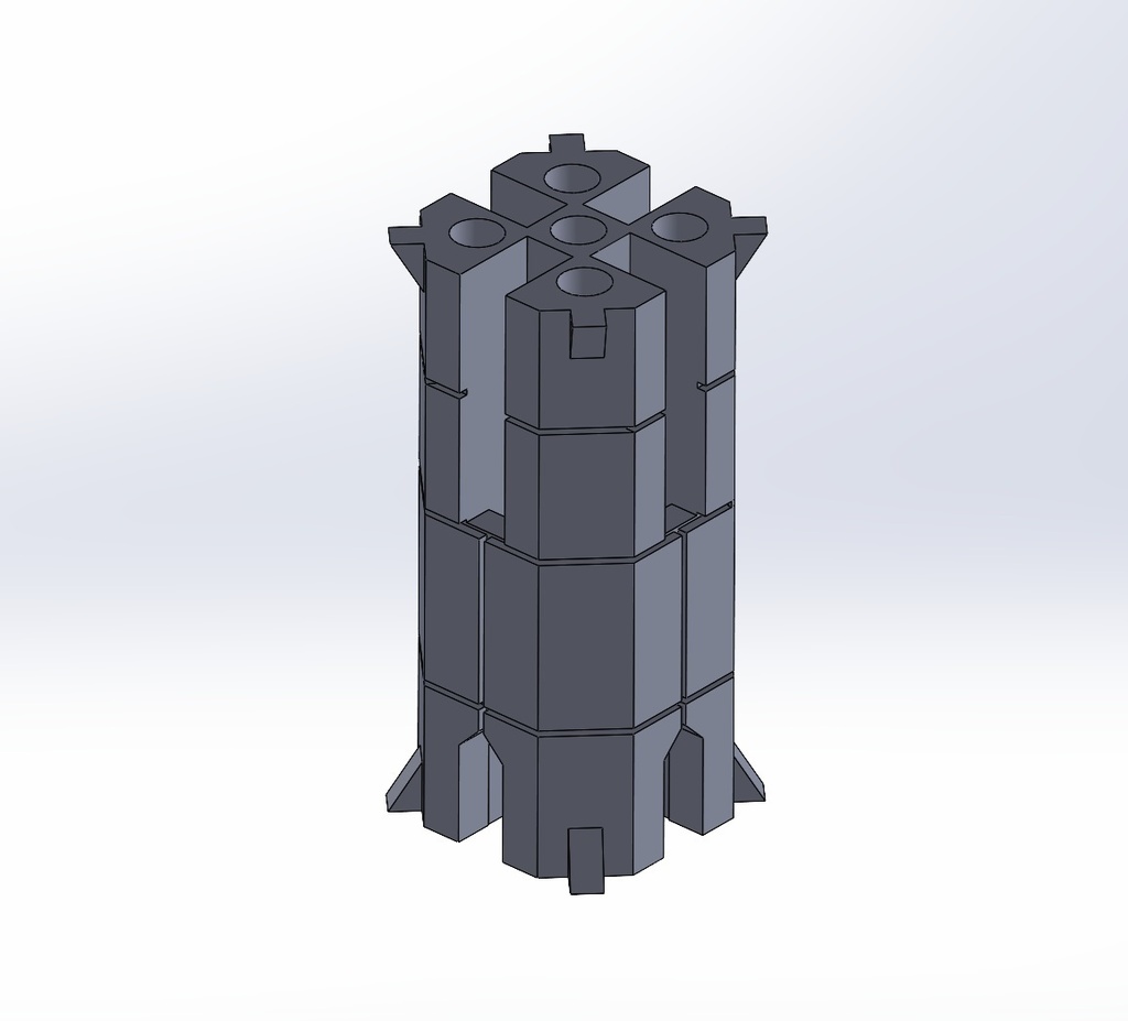 【3Dプリント用STL】SFテレインセット vol1 - narukiworks製ミニチュアゲーム用建物パーツ(9種)