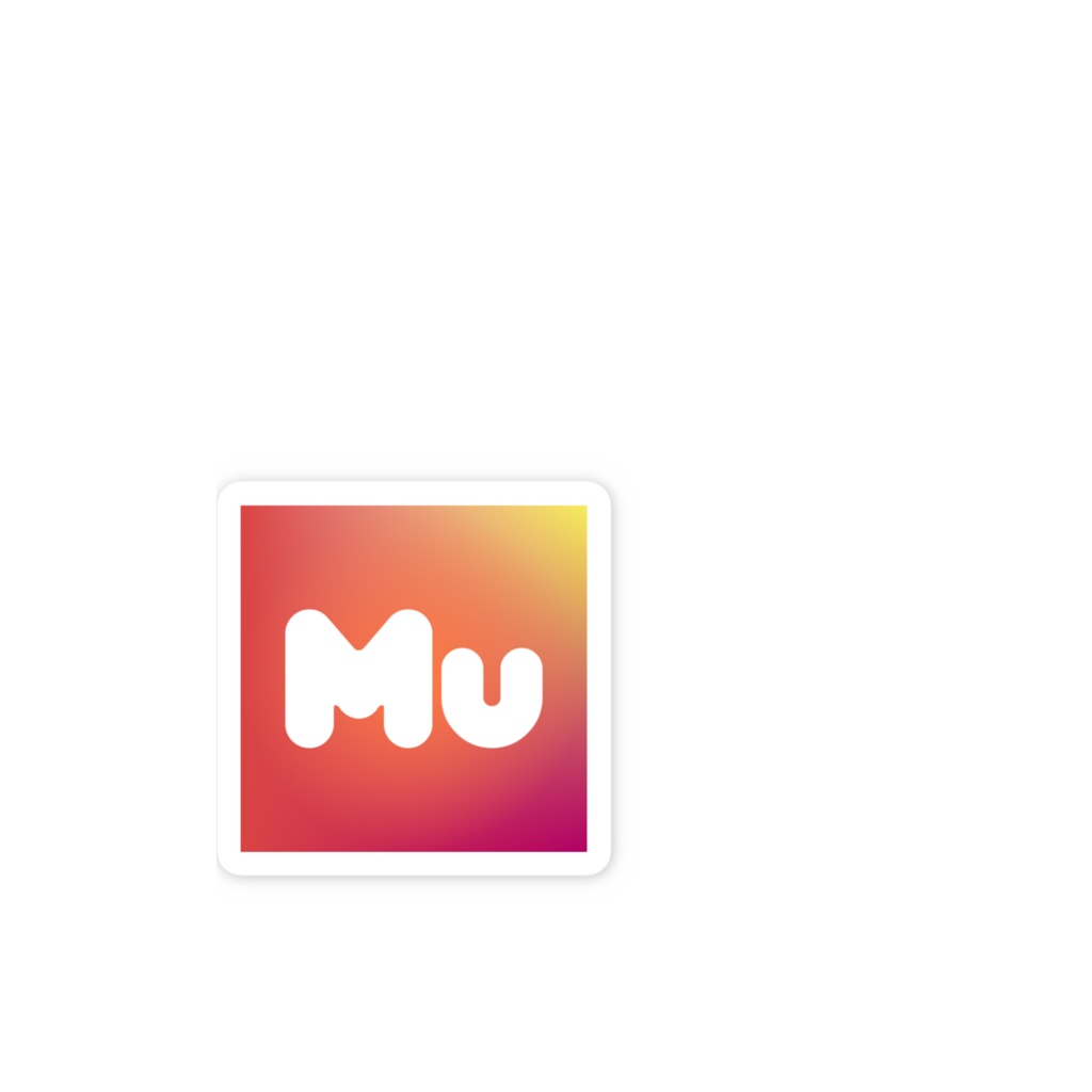 四角ロゴスマホステッカー