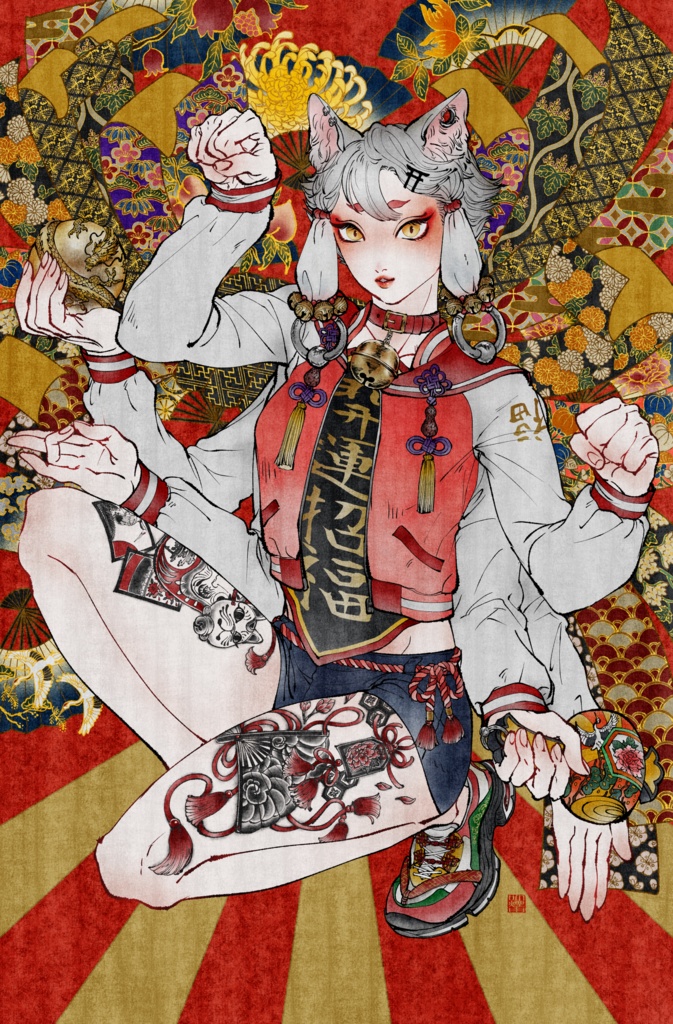 開運招福 タペストリー