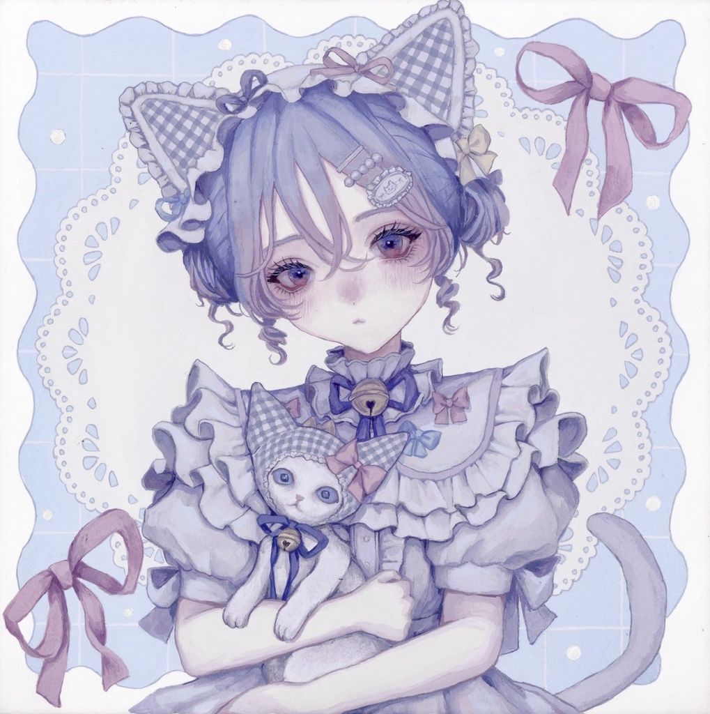 原画「Pastel cats」