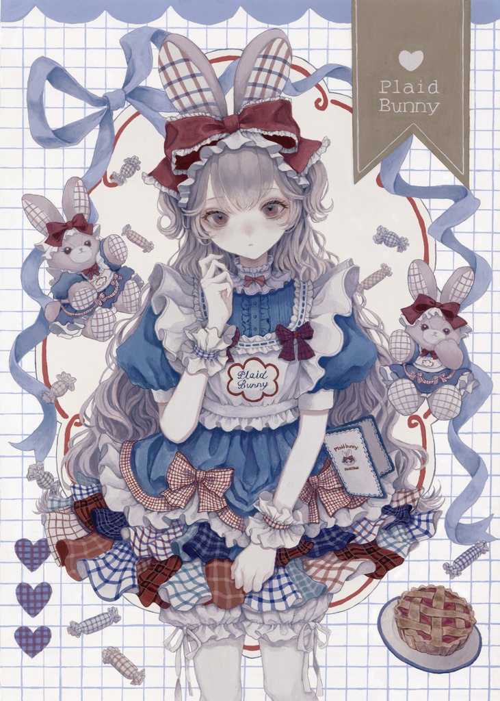 原画「Plaid bunny」