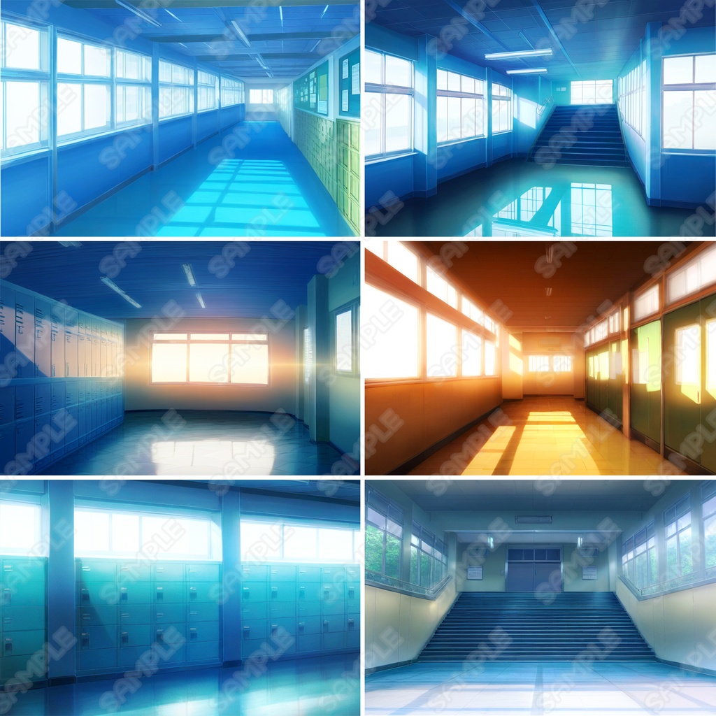 【BG001】学校背景イラスト素材