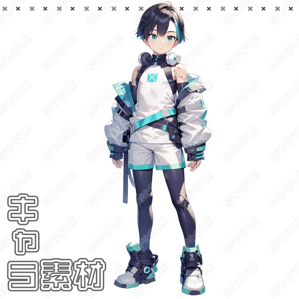 【032】キャラ素材_アンドロイド少年少女セット