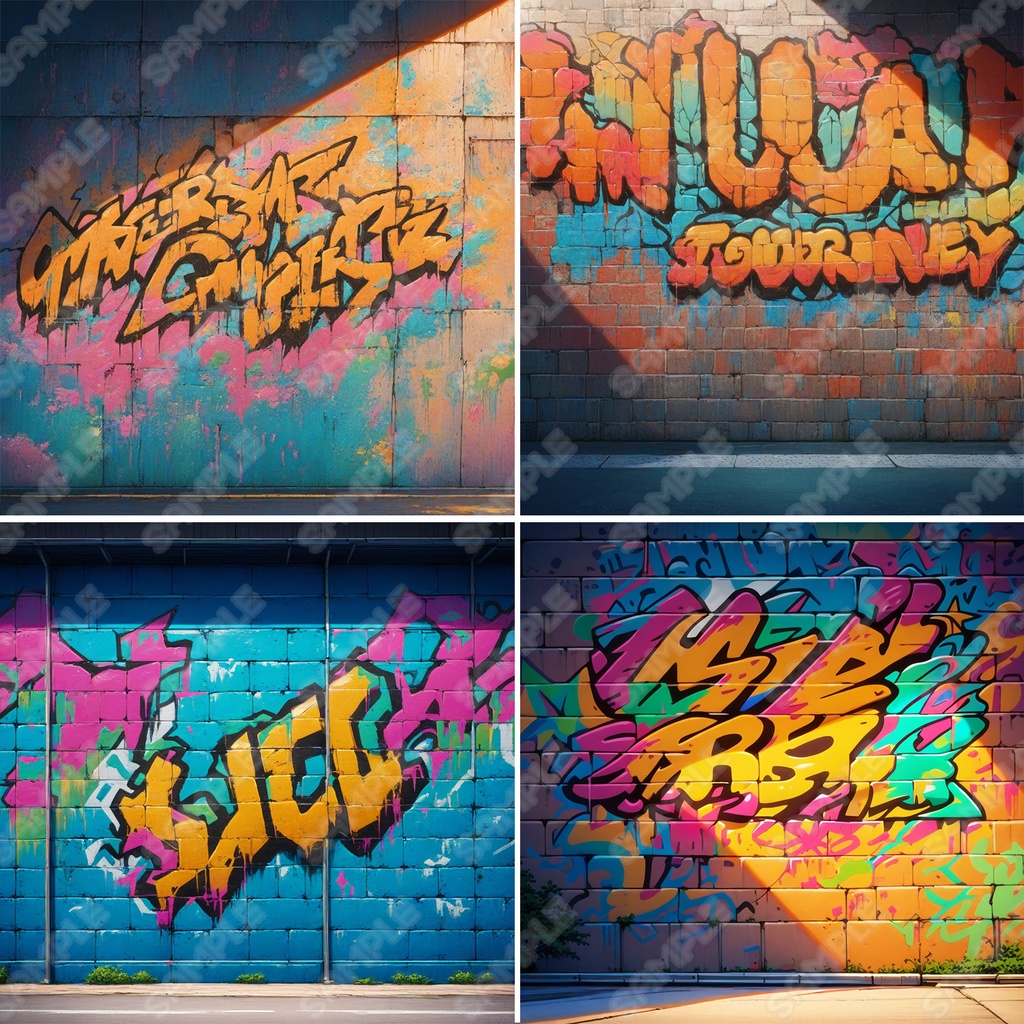 【BG004】グラフィティ背景素材_20枚セット