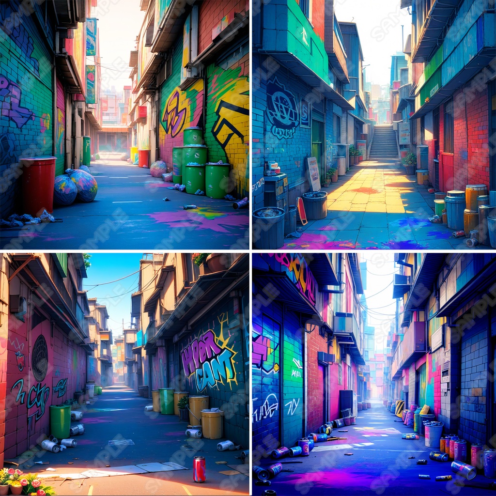 【BG004】グラフィティ背景素材_20枚セット