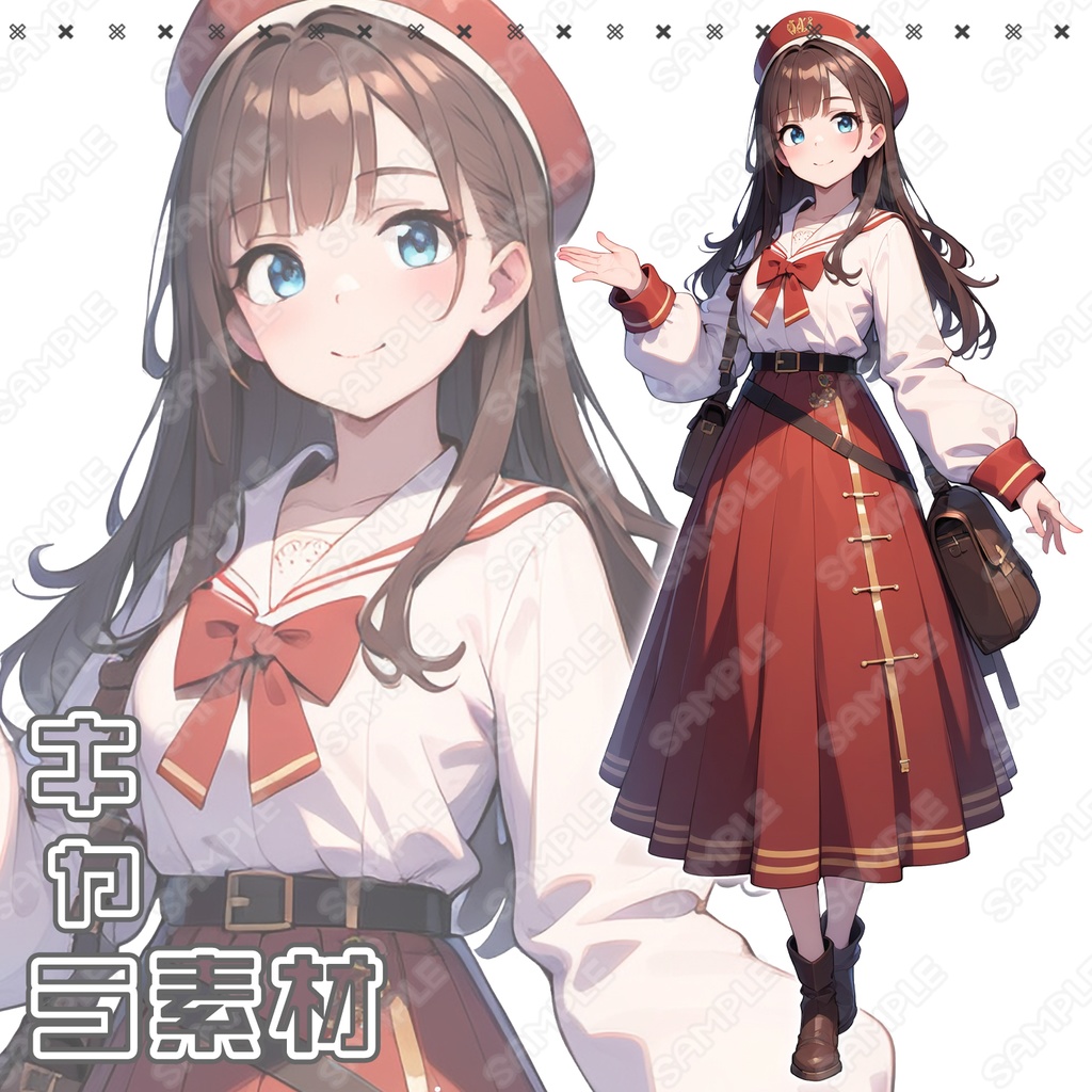 054】キャラ素材_案内人っぽいお姉さん - チネラくんの素材置き場 - BOOTH