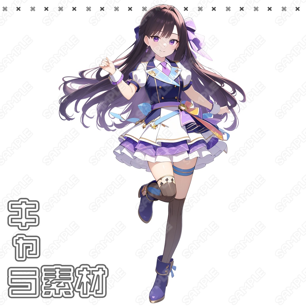 【062】キャラ素材_アイドル女性【5体セット有】