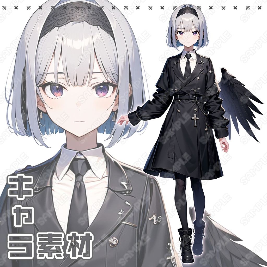 【063】キャラ素材_堕天使風_女性