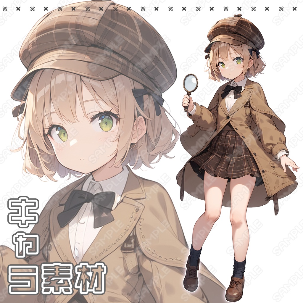 【073】キャラ素材_探偵風男性_助手付き_【3体セット】