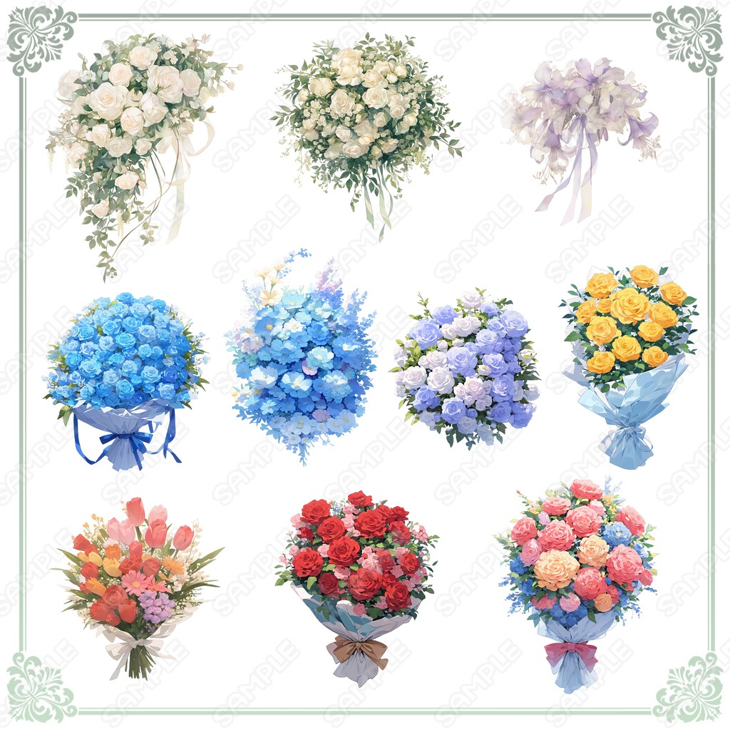 【Item004】花束・ブーケ素材_20種セット