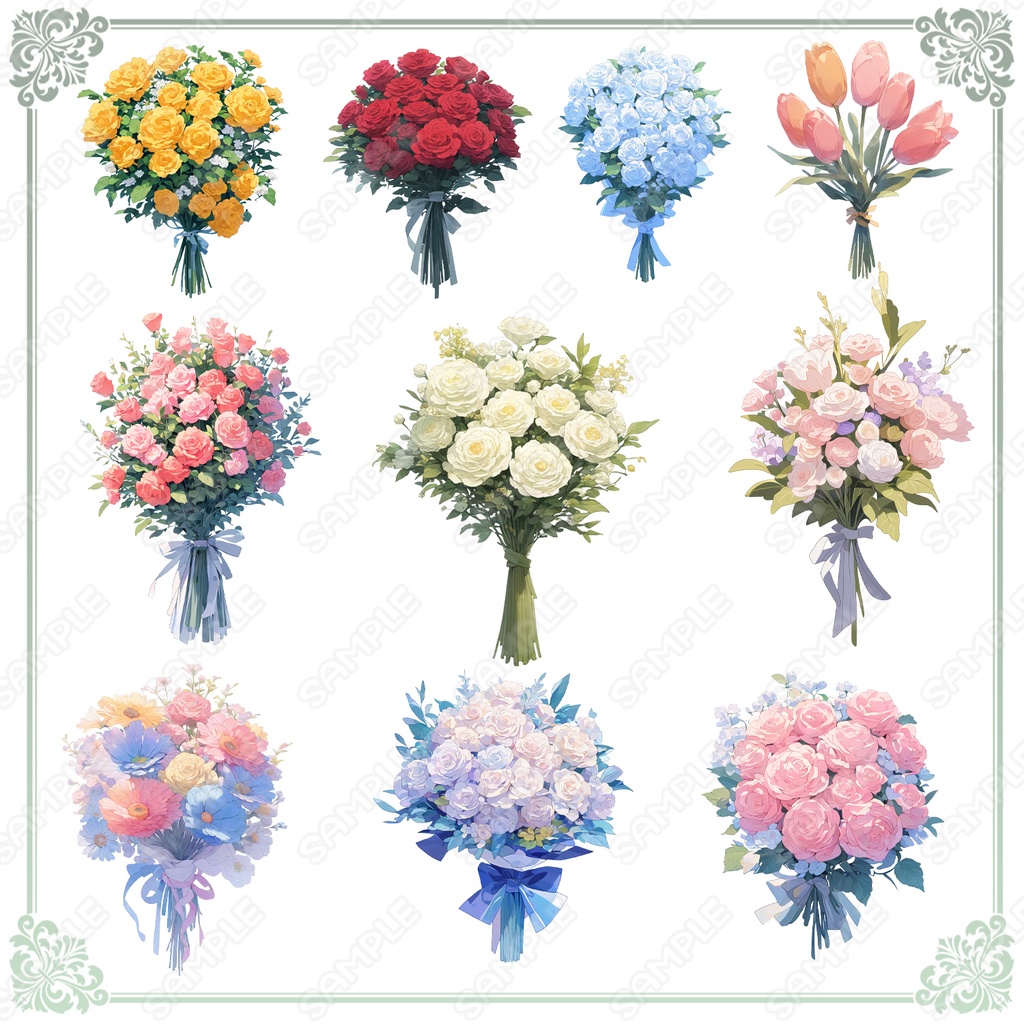 【Item004】花束・ブーケ素材_20種セット