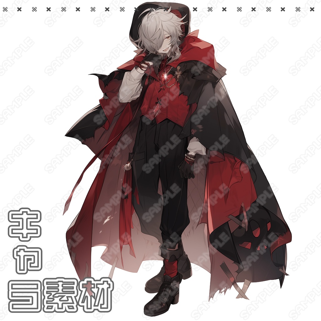 【088】キャラ素材_ヤンデレっぽい吸血鬼_男性