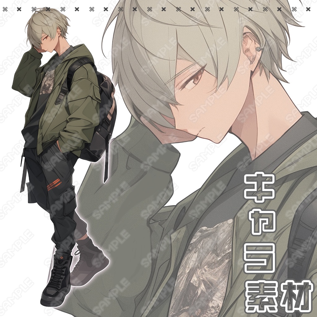 【090】キャラ素材_気だるげな男性