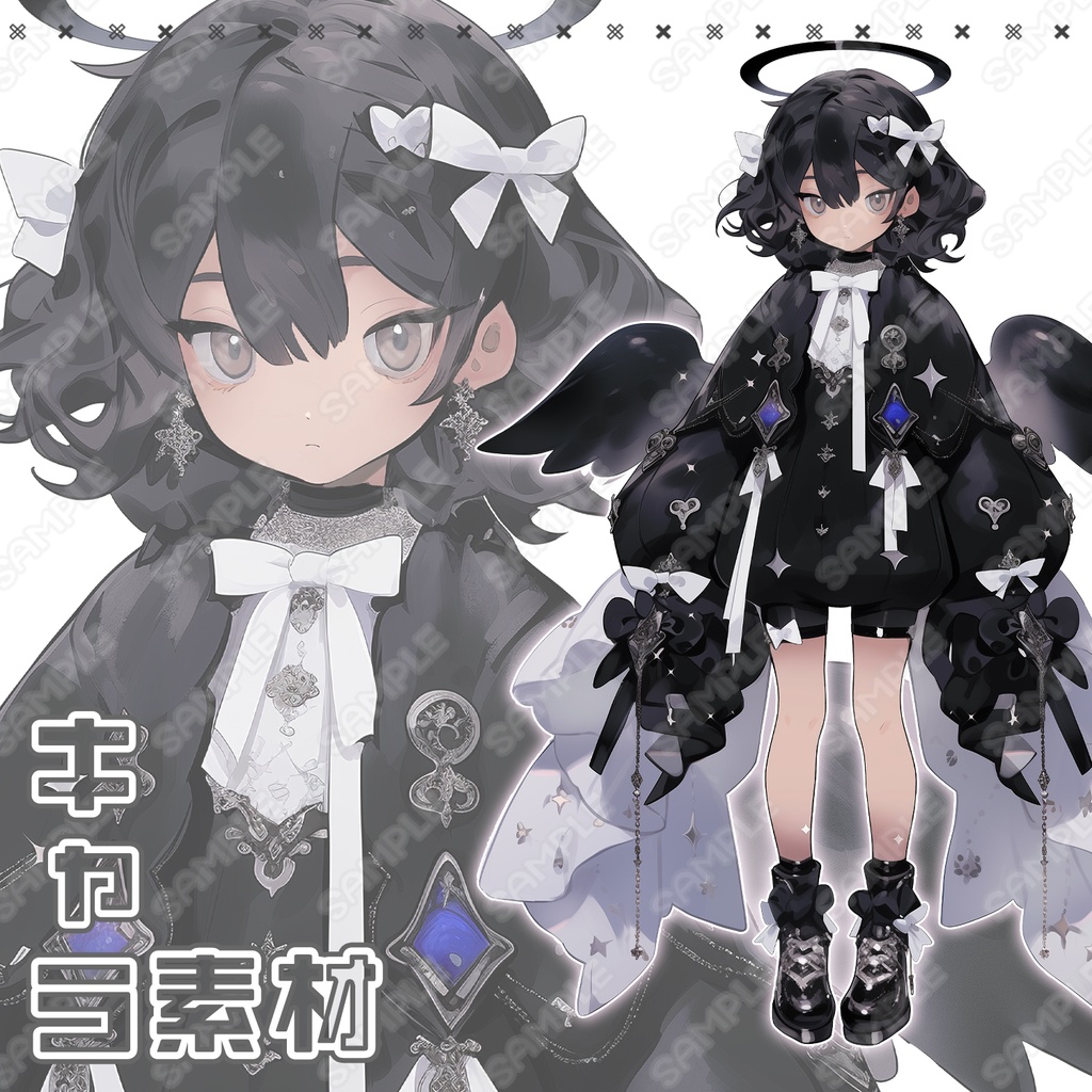 【093】キャラ素材_堕天使_少女