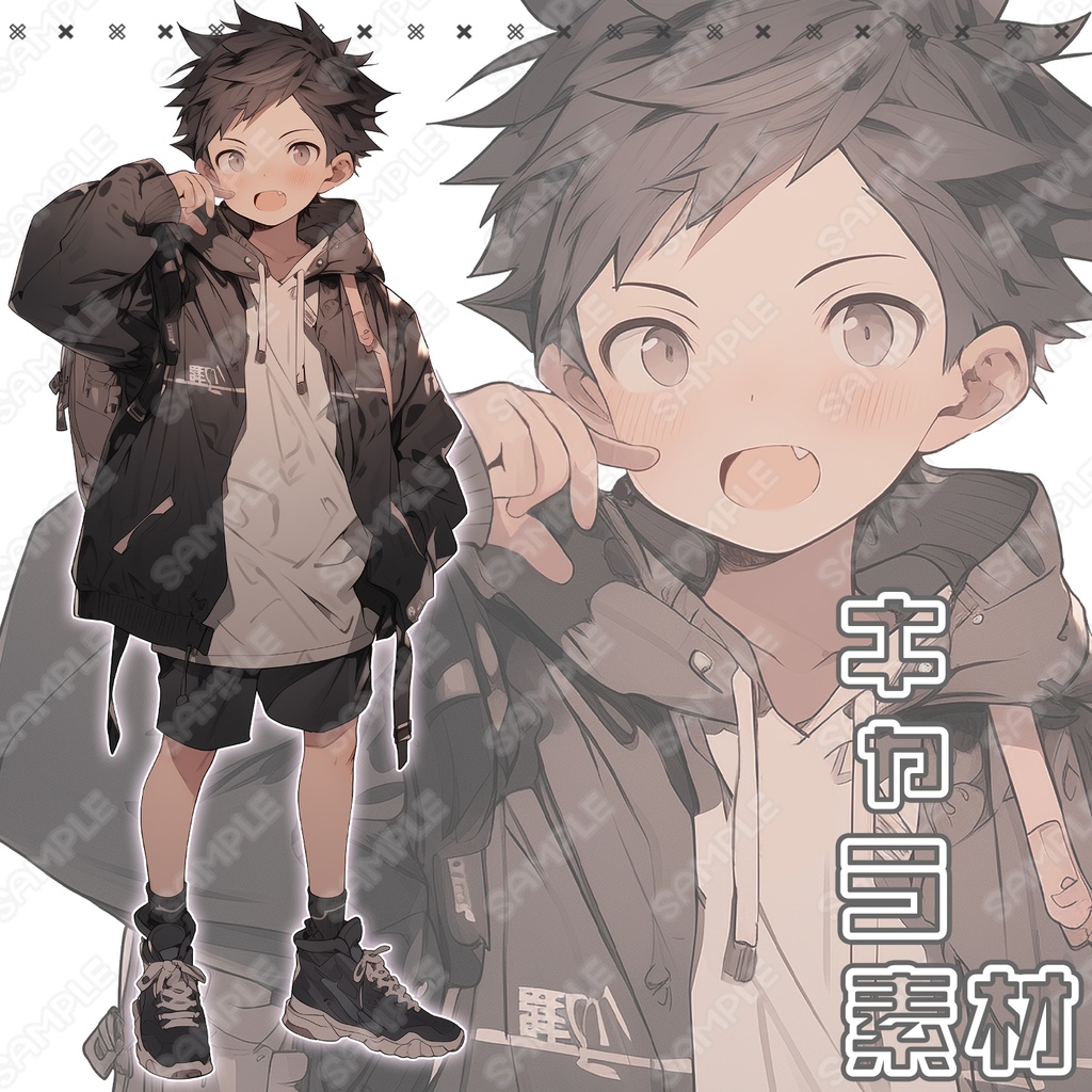 【094】キャラ素材_ヤンチャそうな少年