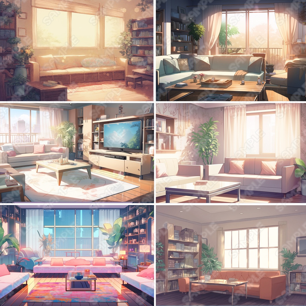 【BG011】キッチン_リビング_バスルーム背景素材_30枚セット