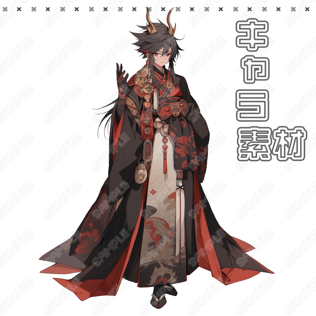 【103】キャラ素材_白鬼_黒鬼_2体セット