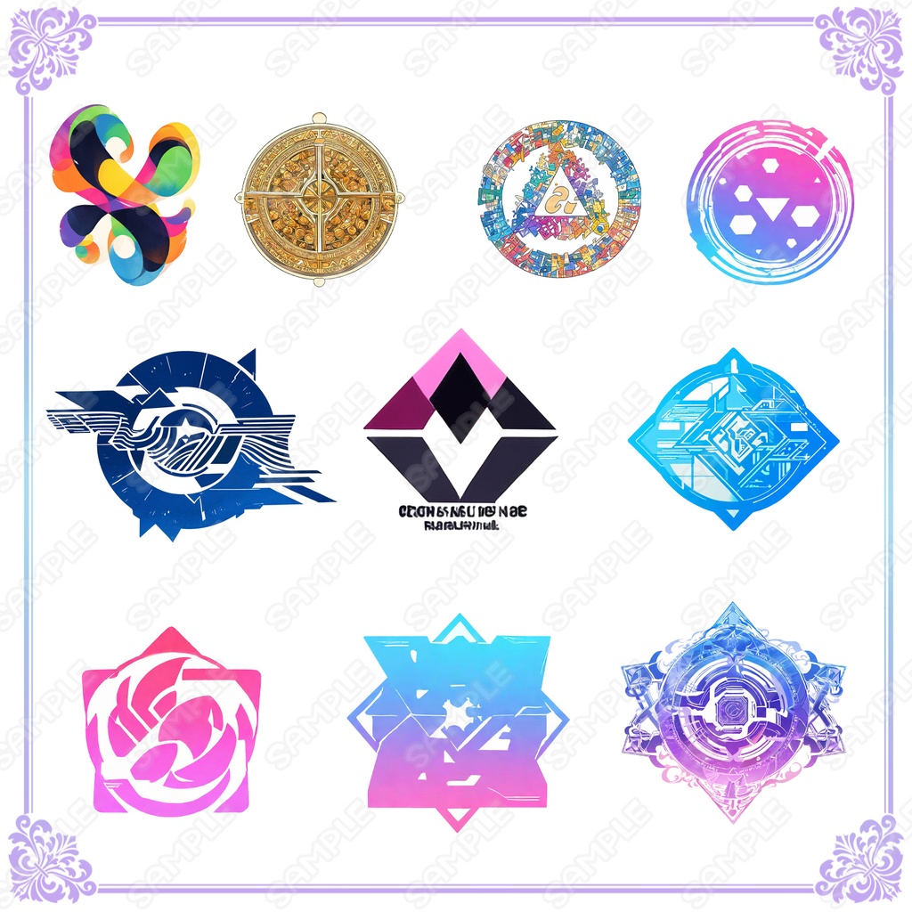 【Item007】架空のロゴ・マーク素材_30種セット