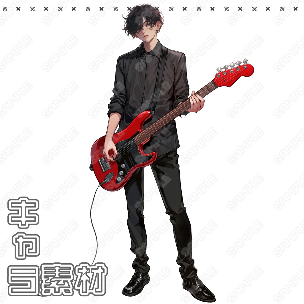【127】キャラ素材_バンドメンバーっぽい男性