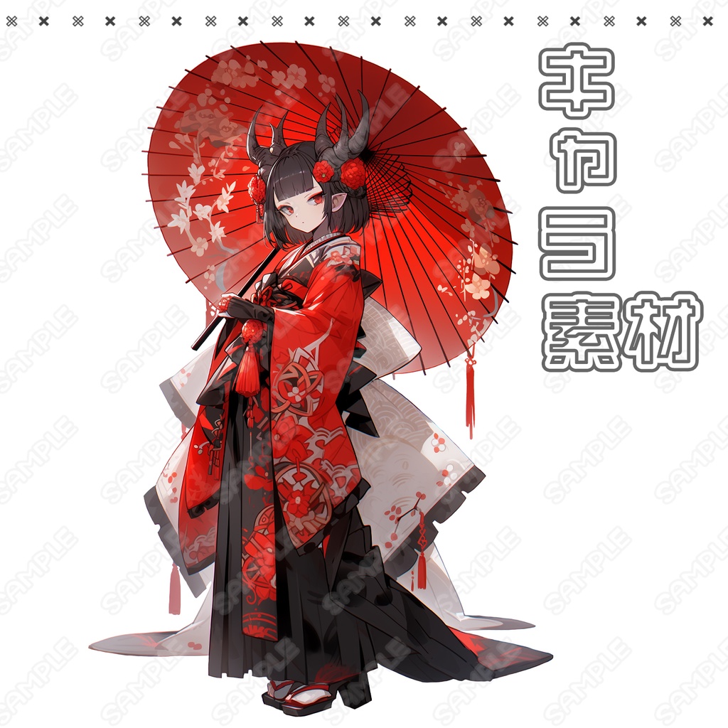 【136】キャラ素材_和装少女_あやかし・妖怪風