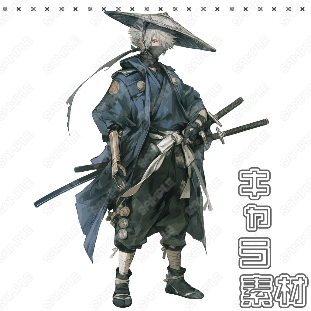 【137】キャラ素材_和装男性_サムライ・武士風