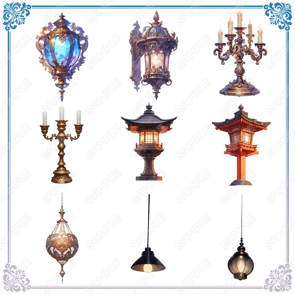 【Item009】ランタン・照明系の素材_20種セット