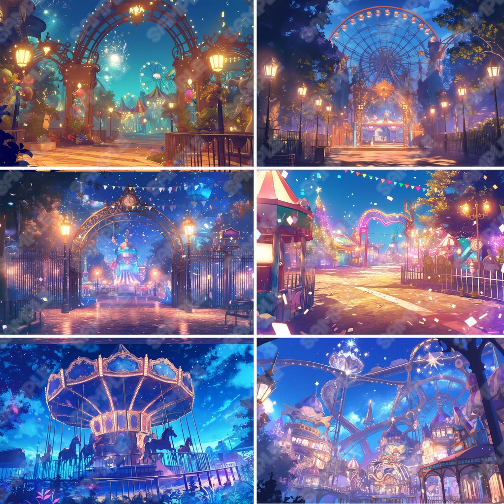 【BG016】遊園地_背景素材_20枚セット