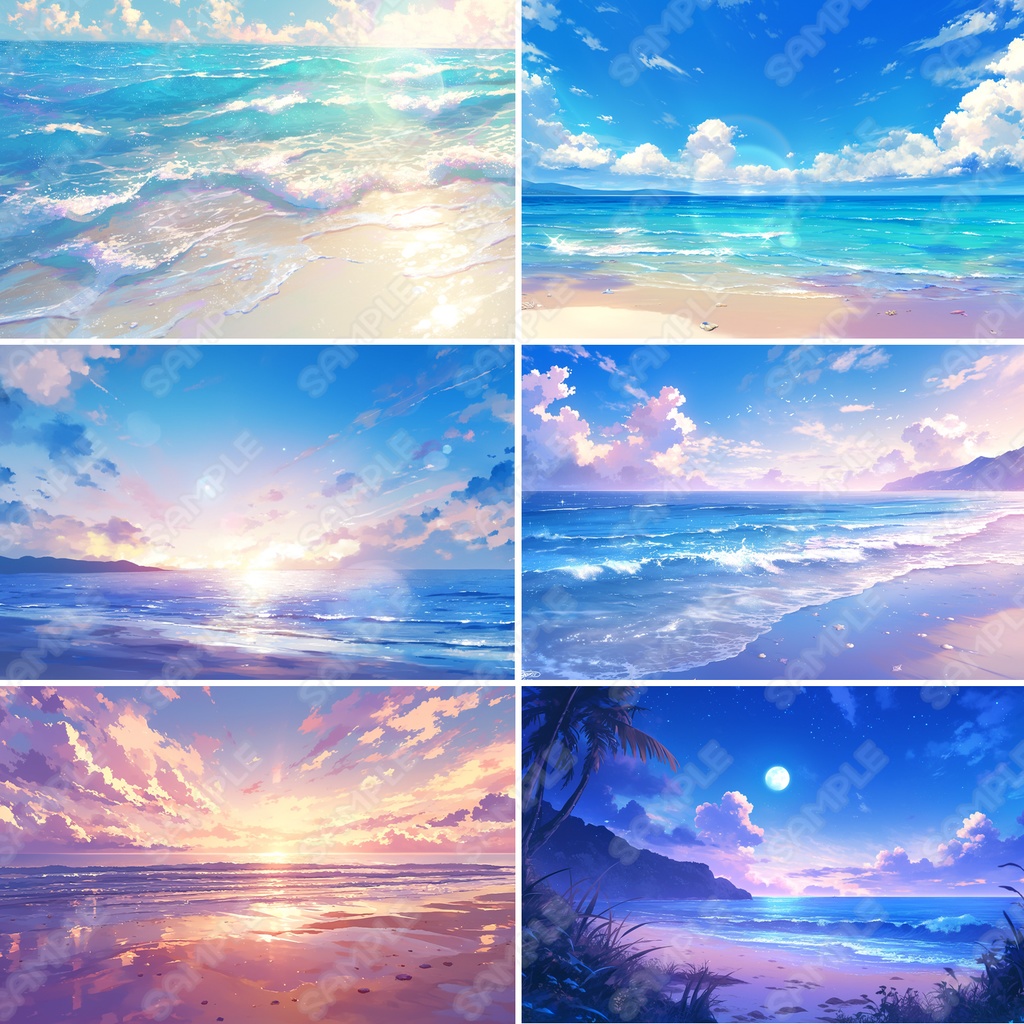 【BG019】海辺・リゾート地_背景素材_20枚セット