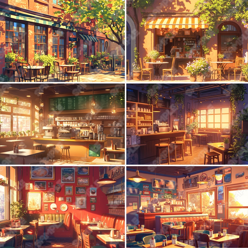 【BG021】カフェ・ベーカリー・ケーキ屋系_背景素材_20枚セット